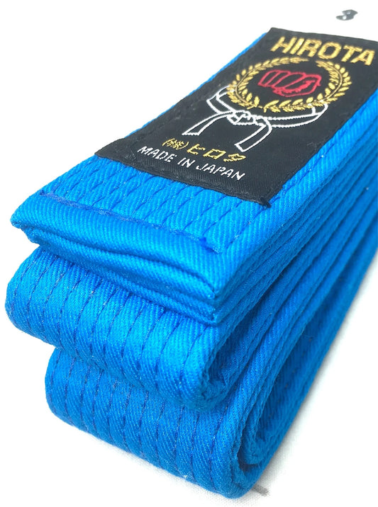 Ceinture de karaté bleue Hirota Standard Kumite – Taille 3 (250 cm)