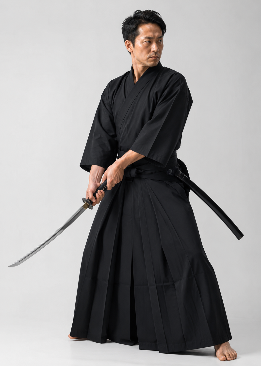 Hakama Iaido Noir Premium – Tozando Japon – Taille 22