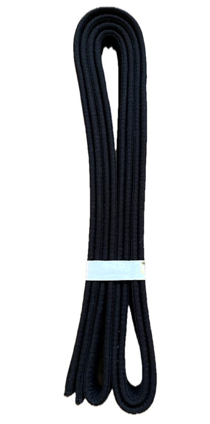 Ceinture noire Tokyodo en coton de qualité standard (largeur de 4 cm) - Taille 6 (310 cm)