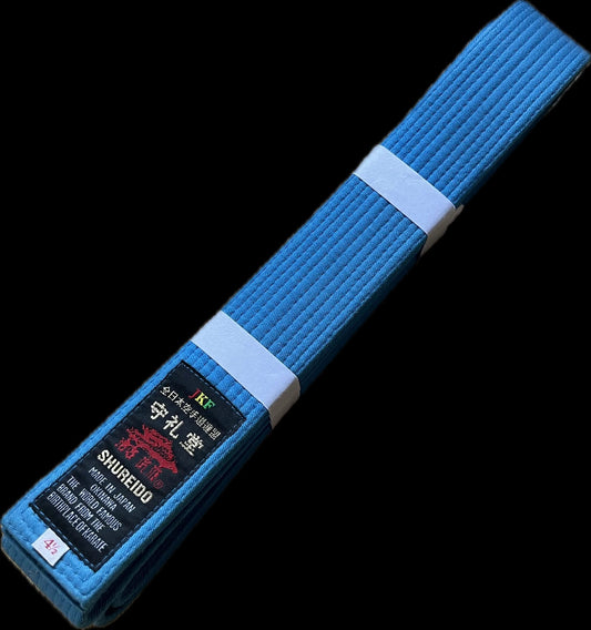 Ceinture Karaté Bleue Shureido - Kumite JKF Taille 4.5 (280 cm)