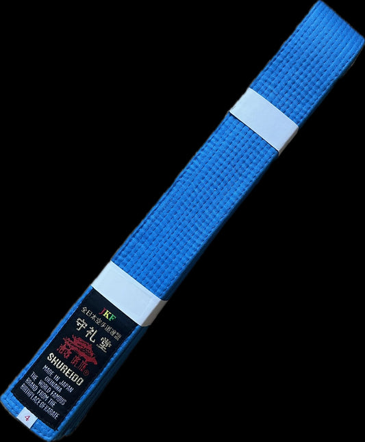Ceinture Karaté Bleue Shureido - Kumite JKF Taille 4 (270 cm)