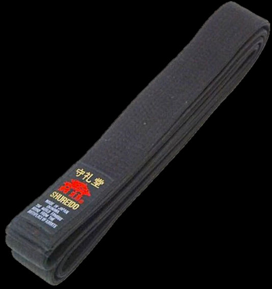Ceinture Noire Shureido en Coton BS Taille 5.5