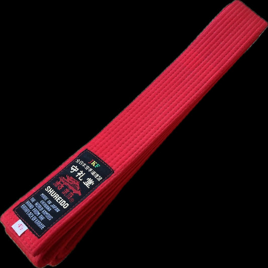 Ceinture Rouge Karaté Shureido - Kumite JKF Taille 4.5 (280 cm)