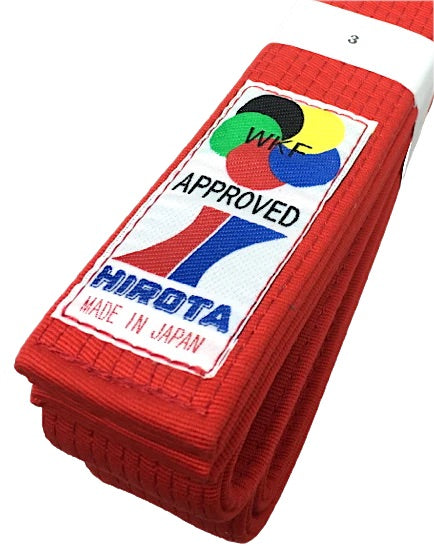Ceinture de Karate  Rouge Hirota Kumite Yohachi WKF Taille 3 (250 cm)