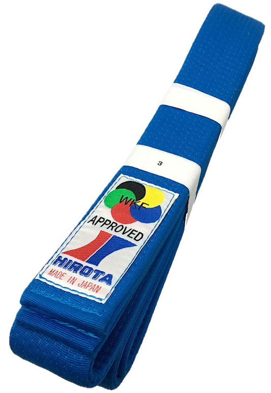 Ceinture de Karate  Bleu Hirota Kumite Yohachi WKF Taille 3 (250 cm)