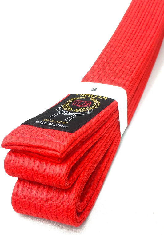 Ceinture de karaté rouge Hirota Standard Kumite – Taille 3 (250 cm)