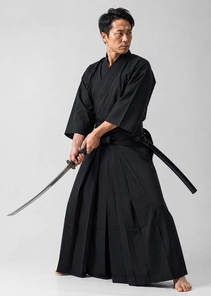 Hakama Iaido Noir Premium – Tozando Japon – Taille 22