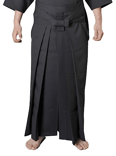 Hakama japonais Iaido Premium Take noir polyester Tozando IH700 Taille 25