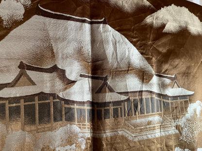 Haori Antique Japonais Homme Soie Noire Kikyo Montsuki Kyomizudera