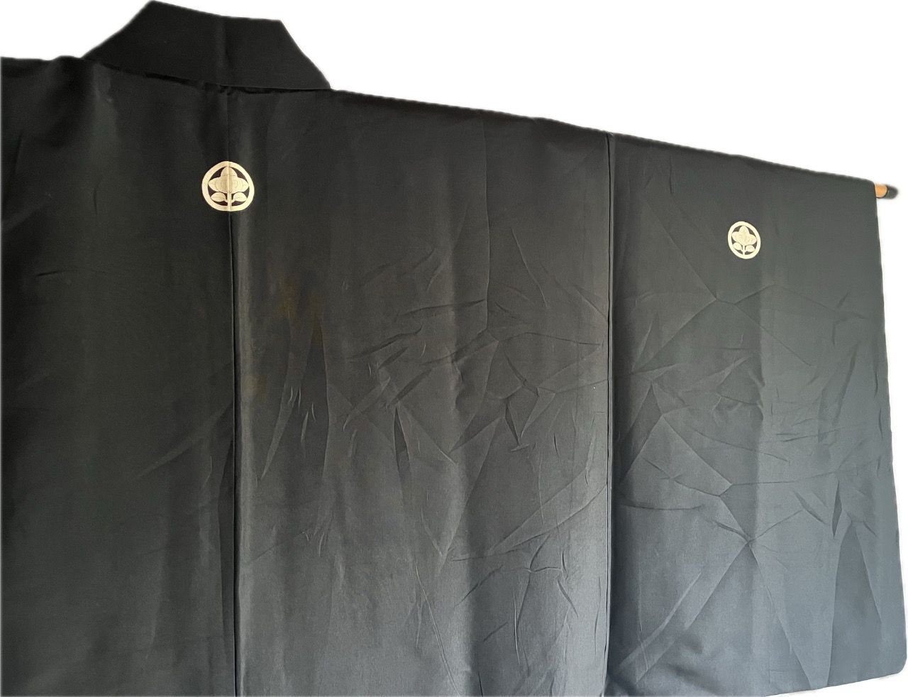 Haori Japonais Antique Homme Tachibana Montsuki Kinkakuji & Jinja