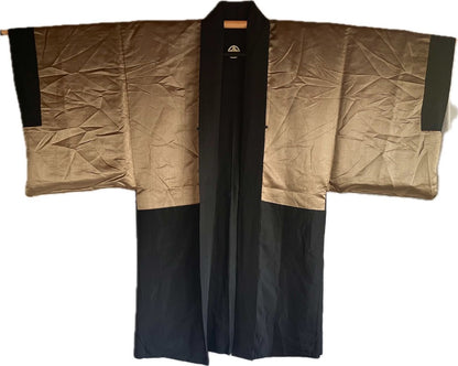 Haori Japonais Antique Homme Tachibana Montsuki Kinkakuji & Jinja