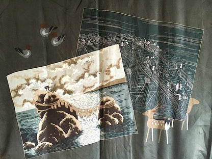Haori Japonais Homme Soie Noire Katabami Montsuki Meoto Iwa Ise