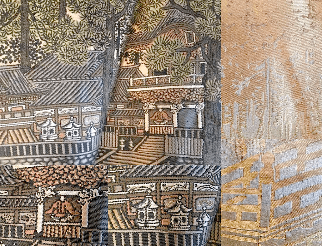 Haori Japonais Homme Soie Noire Sumitate Yotsume Montsuki Toshogu Yomeimon Nikko