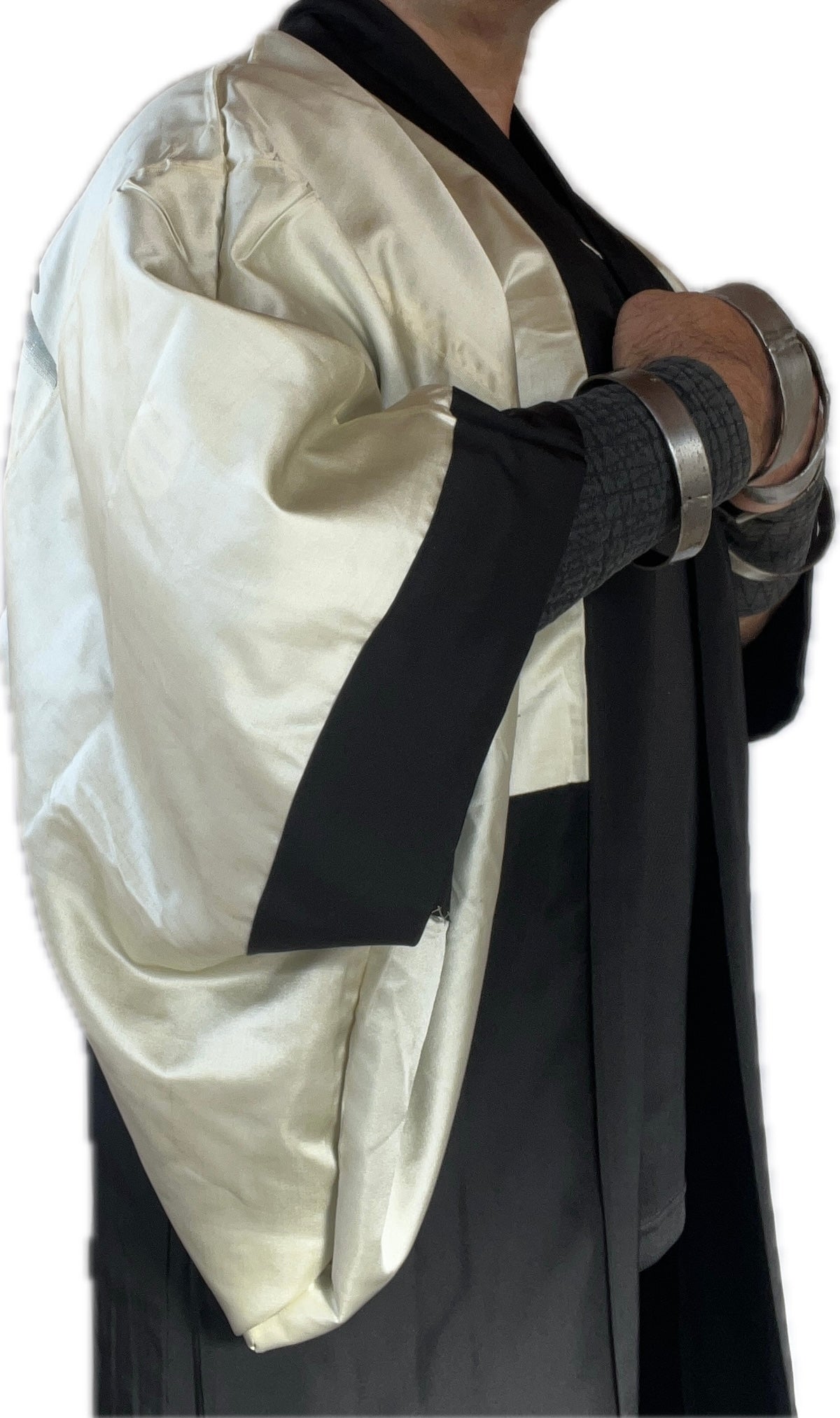 Haori Japonais Homme Soie Noire Futatsu Hiki MonTsuki  Art Japon-Paris