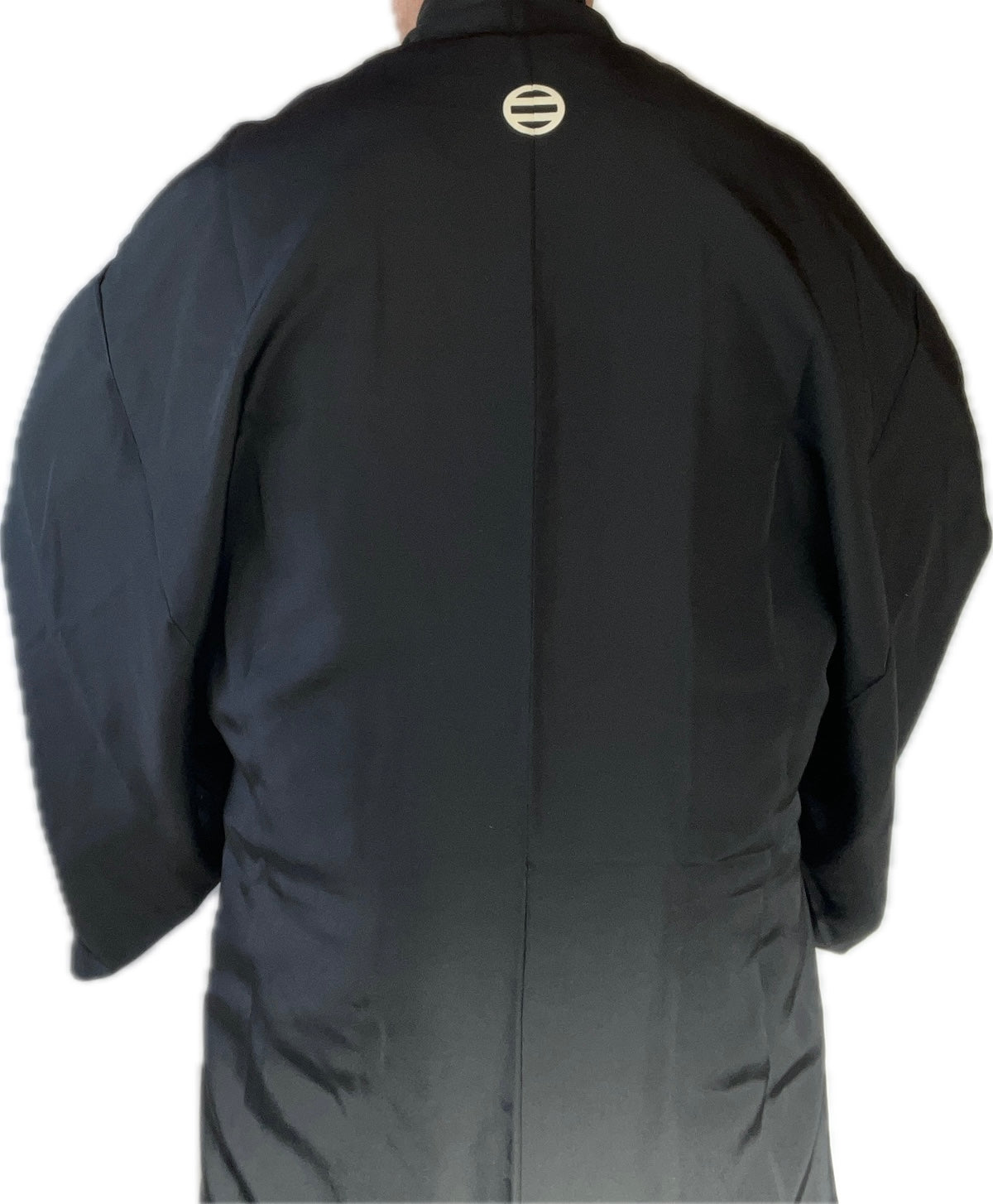 Haori Japonais Homme Soie Noire Futatsu Hiki MonTsuki  Art Japon-Paris