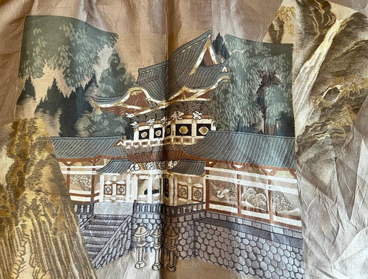 Haori japonais homme ancien soie noire Montsuki Toshogu Nikko Japon