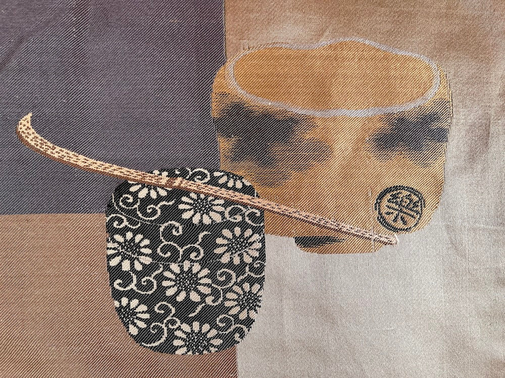 Haori japonais homme soie noire Takanohane Montsuki Cérémonie du Thé SADO