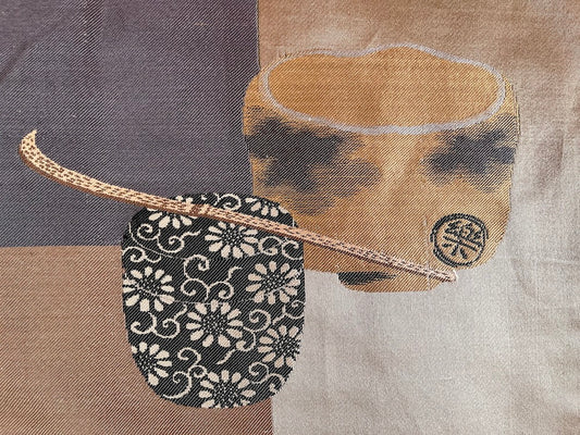 Haori japonais homme soie noire Takanohane Montsuki Cérémonie du Thé SADO