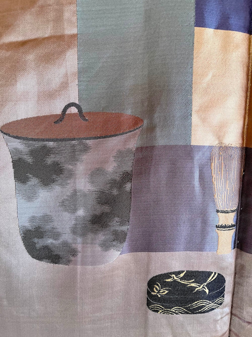 Haori japonais homme soie noire Takanohane Montsuki Cérémonie du Thé SADO