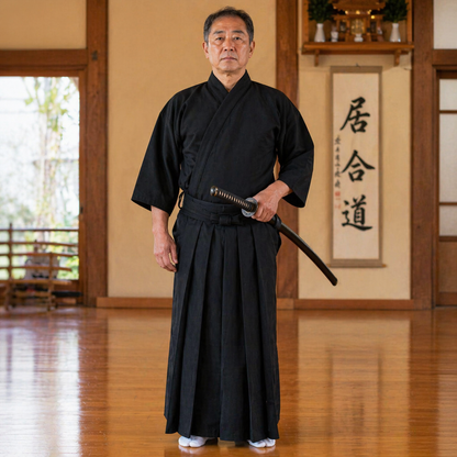 Dogi Iaido Okumi Tetron Standard – Noir (Taille 3)