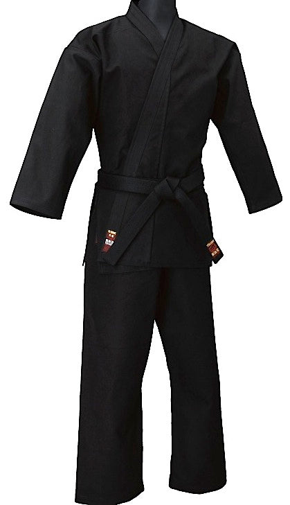 Kimono Ninjutsu noir coton lourd KONGO SAB 金剛 Tokaido Taille 3.5 (155 cm)