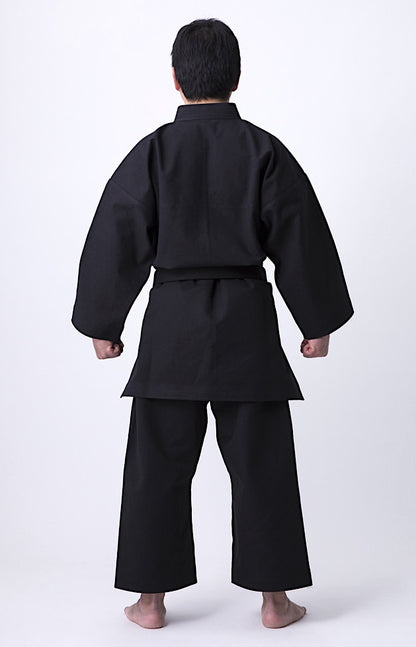 Kimono Ninjutsu noir coton lourd KONGO SAB 金剛 Tokaido Taille 3.5 (155 cm)