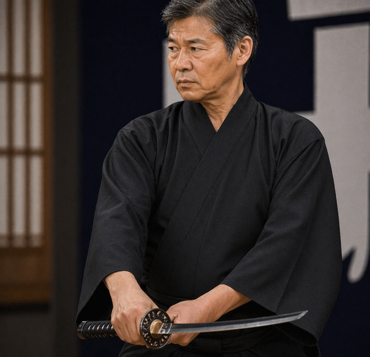 Dogi Iaido DeLuxe Tozando – Noir Polyester (Taille S)