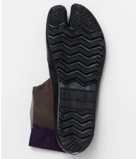 Jikatabi japonais traditionnels pour homme – Toile violette avec semelle imperméable (27 cm)