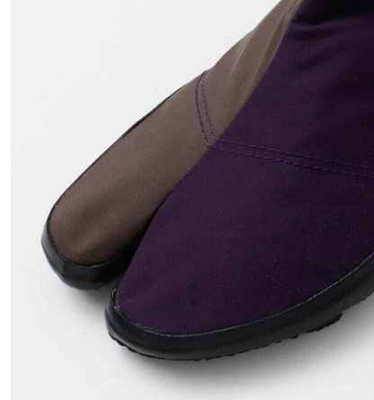Jikatabi japonais traditionnels pour homme – Toile violette avec semelle imperméable (27 cm)