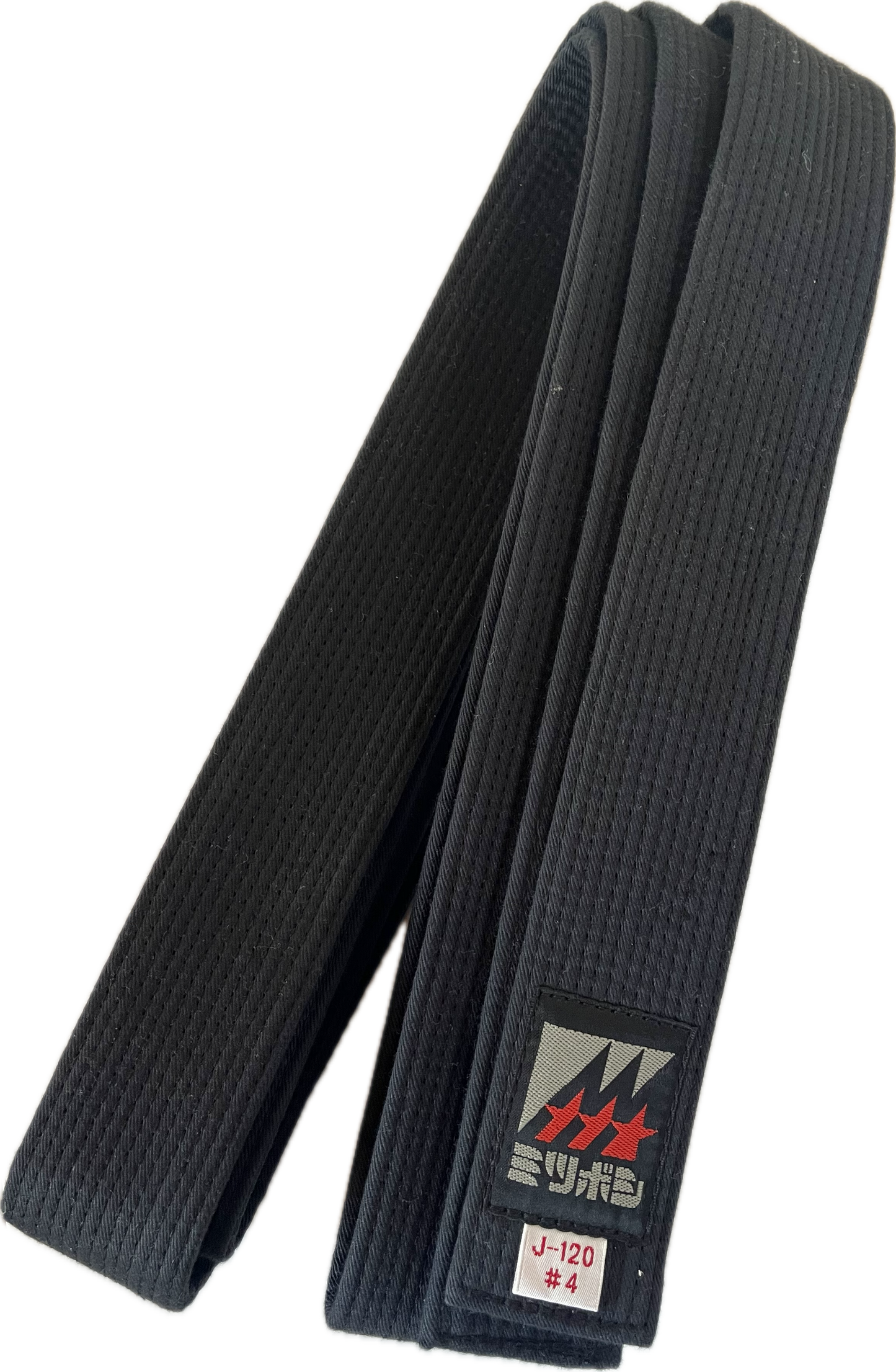 Ceinture Noire Mitsuboshi J-120 en Coton – Taille 4 – 275 cm