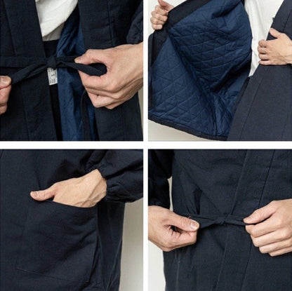 Samue Japonais d’Hiver Enseki Gaisen Coton Doublé Warmal® Teijin, Made in Japan