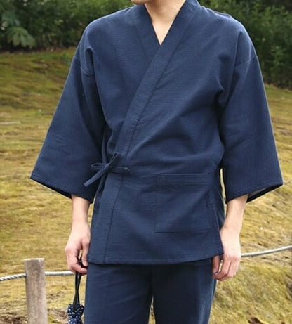 Samue japonais NijuOri  Indigo Coton double épaisseur 3L  Made in Japan