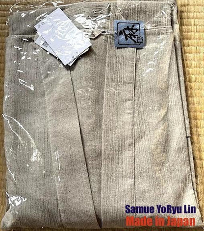 Samue japonais Deluxe homme Yoryu Muji coton & lin  Fabriqué au Japon