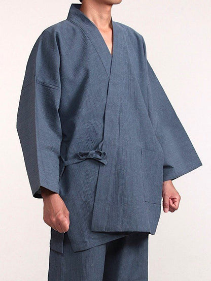 Samue japonais Deluxe homme Yoryu Muji coton & lin  Fabriqué au Japon