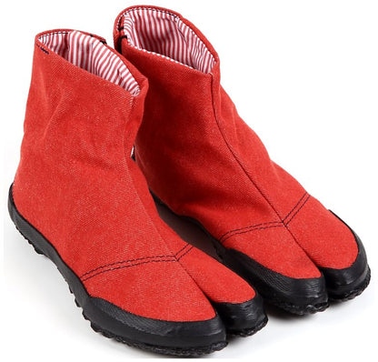 Chaussures Jika-Tabi en denim jean rouge Wamon 23 cm Fabriqué au Japon